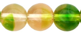 Round Beads 8mm : Green/Pink