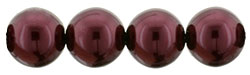 Pearl Coat - Round 8mm : Pearl - Burgundy