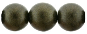 Round Beads 8mm : Metallic Suede - Dk Green