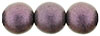 Round Beads 8mm : Metallic Suede - Pink