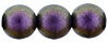 Round Beads 8mm : Polychrome - Black Currant