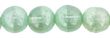 Round Beads 8mm : Glow in the Dark - Luster - Transparent Prairie Green