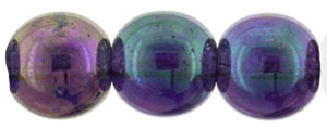 Round Beads 8mm : Luster Iris - Tanzanite (Irregular Finish)