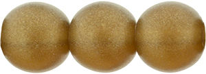 Round Beads 8mm : Sueded Gold Smoky Topaz