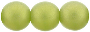 Round Beads 8mm : Sueded Gold Olivine