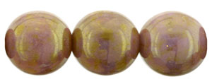 Round Beads 8mm : Luster - Opaque Rose/Gold Topaz