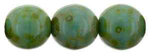Round Beads 8mm : Opaque Turquoise - Picasso