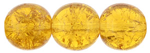 Round Crackle Beads 8mm : Med Topaz