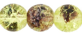 Round Crackle Beads 8mm : Olivine/Amethyst