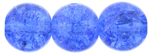Round Crackle Beads 8mm : Sapphire