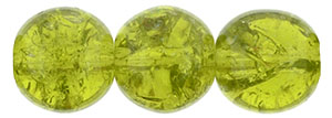 Round Crackle Beads 8mm : Olivine