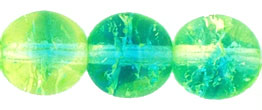 Round Crackle Beads 8mm : Green/Blue