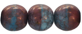 Round Beads 10mm : Blueberry/Raspberry Swirl - Moon Dust