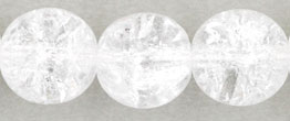 Round Crackle Beads 10mm: Crystal