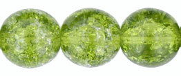 Round Crackle Beads 10mm: Olivine