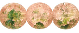Round Crackle Beads 10mm: Green/Pink