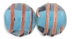 Bronze Wire Round with Color Core 10mm : Lt Blue