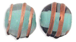 Bronze Wire Round with Color Core 10mm : Turquoise