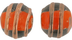 Bronze Wire Round with Color Core 10mm : Orange