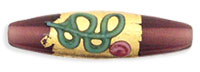 Baroque Flower Tubes 24/6mm : Amethyst