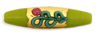Baroque Flower Tubes 24/6mm : Opaque Green