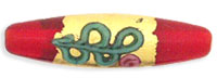 Baroque Flower Tubes 24/6mm : Ruby