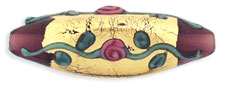 Triangle Baroque Flower Tube 30/10mm : Amethyst