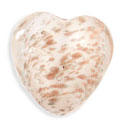 Aventurine Hearts 14mm : White