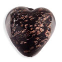 Aventurine Hearts 14mm : Jet
