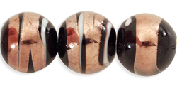 Bronze Swirl Rounds 10mm : Jet
