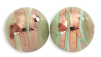 Bronze Swirl Rounds 12mm : Opaque Green