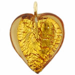 Hearts 20/16mm : Topaz w/Gold Finding