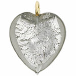 Hearts 20/16mm : Black Diamond w/Gold Finding