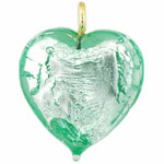 Hearts 20/16mm : Peridot w/Gold Finding