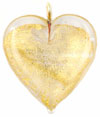 Gold Foil Heart Pendant : Crystal
