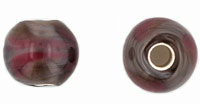 Swirl Round 10mm (3mm hole) : Gray/Fuchsia