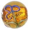 Raised Flower Silver Foil Rounds 12mm : Lt Topaz