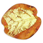 Variegated Gold Foil Leaves 23/22mm : Topaz