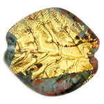 Variegated Gold Foil Leaves 23/22mm : Montana Blue