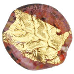 Variegated Gold Foil Leaves 25/24mm : Amethyst