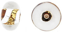 Gold & Silver Foil Bantam Donut 8/12mm : Topaz