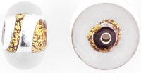 Gold & Silver Foil Bantam Donut 8/12mm : Amethyst