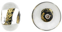 Gold & Silver Foil Bantam Donut 8/12mm :Jet