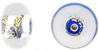 Gold & Silver Foil Bantam Donut 8/12mm : Sapphire