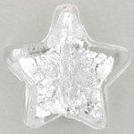 Silver Foil Stars 22mm : Crystal