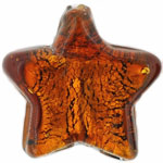 Silver Foil Stars 22mm : Dk Topaz