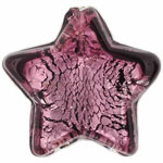 Silver Foil Stars 22mm : Amethyst
