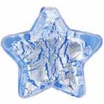 Silver Foil Stars 22mm : Lt Sapphire