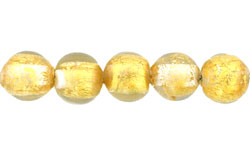 Gold Foil Round 6mm : Crystal
