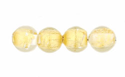 Gold Foil Round 8mm : Crystal